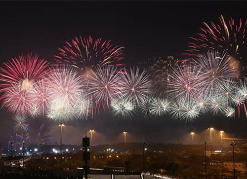 措勒县焰火晚会